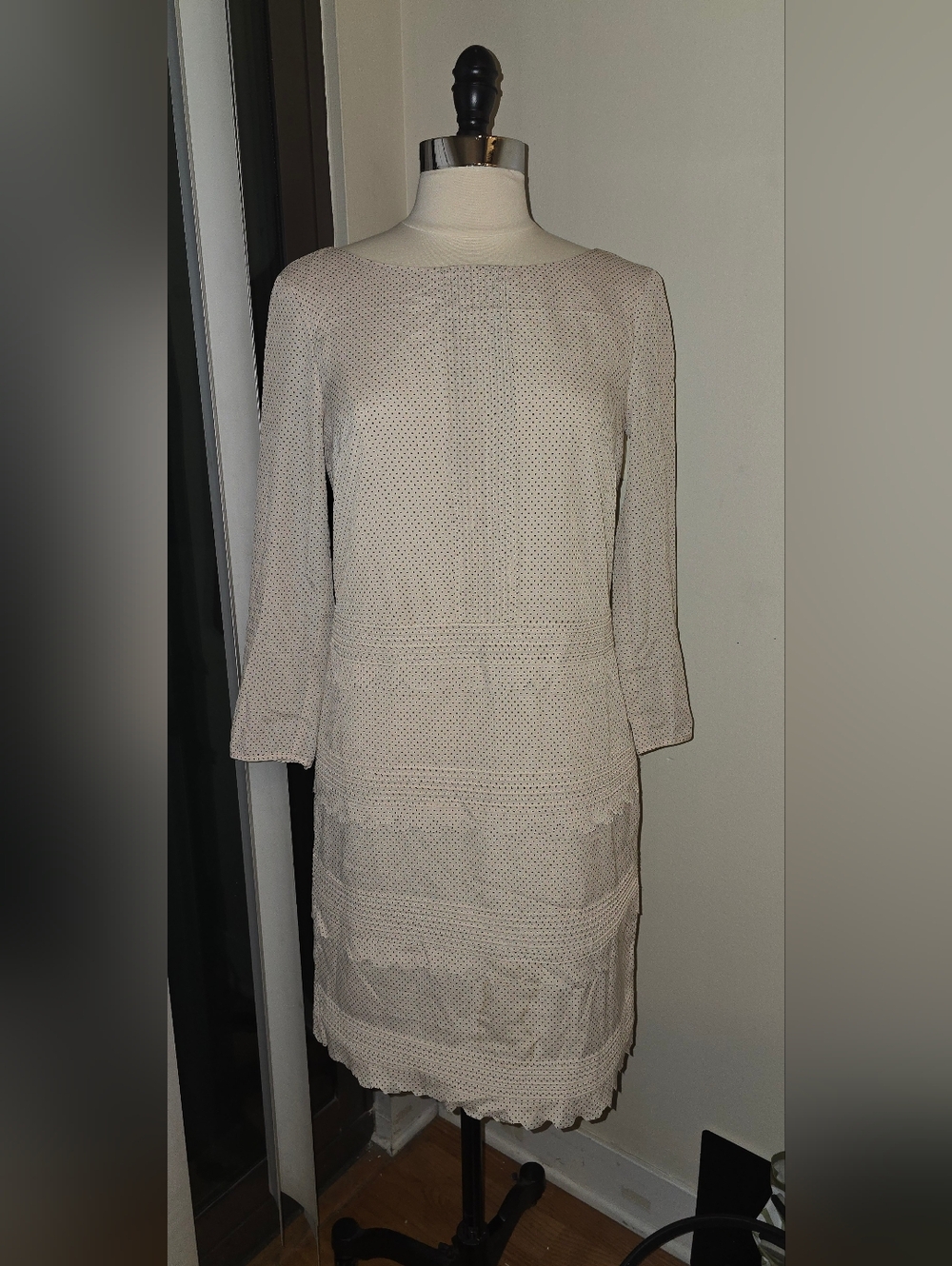 Banana Republic Women's Light Pink Textured Long Sleeve Dress Size 0